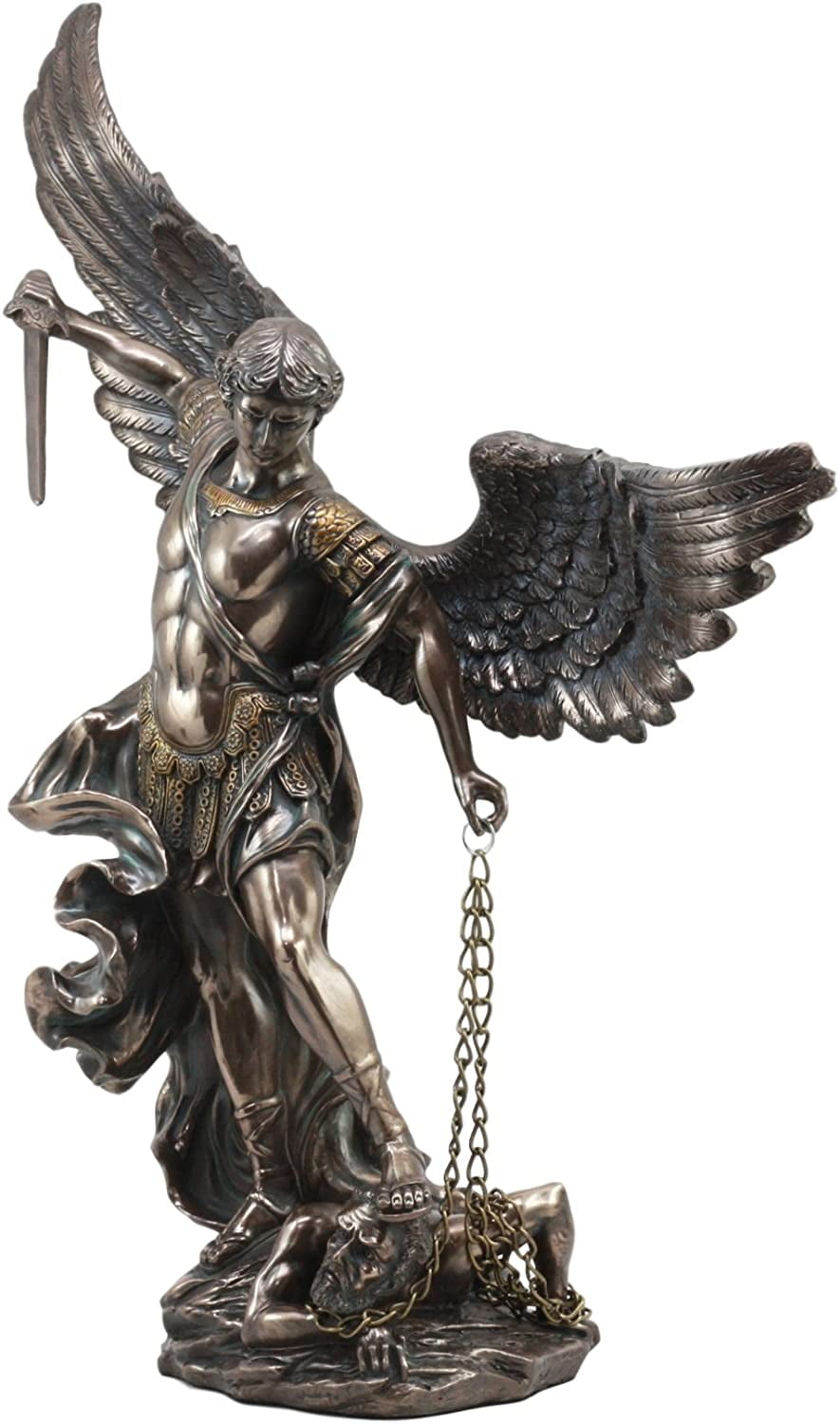 Pacific Giftware Archangel St. Michael Slaying Demon Statue Figurine 20
