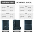 thumbnail image 6 of Lux Decor Luxury Satin Bed Sheets Set Queen Size - 4-Piece Cooling Bed Sheet Set, Silky Soft & Smooth, Deep Pockets up to 15", OEKO-TEX Certified, Skin-Friendly Comfort (Navy Blue), 6 of 10