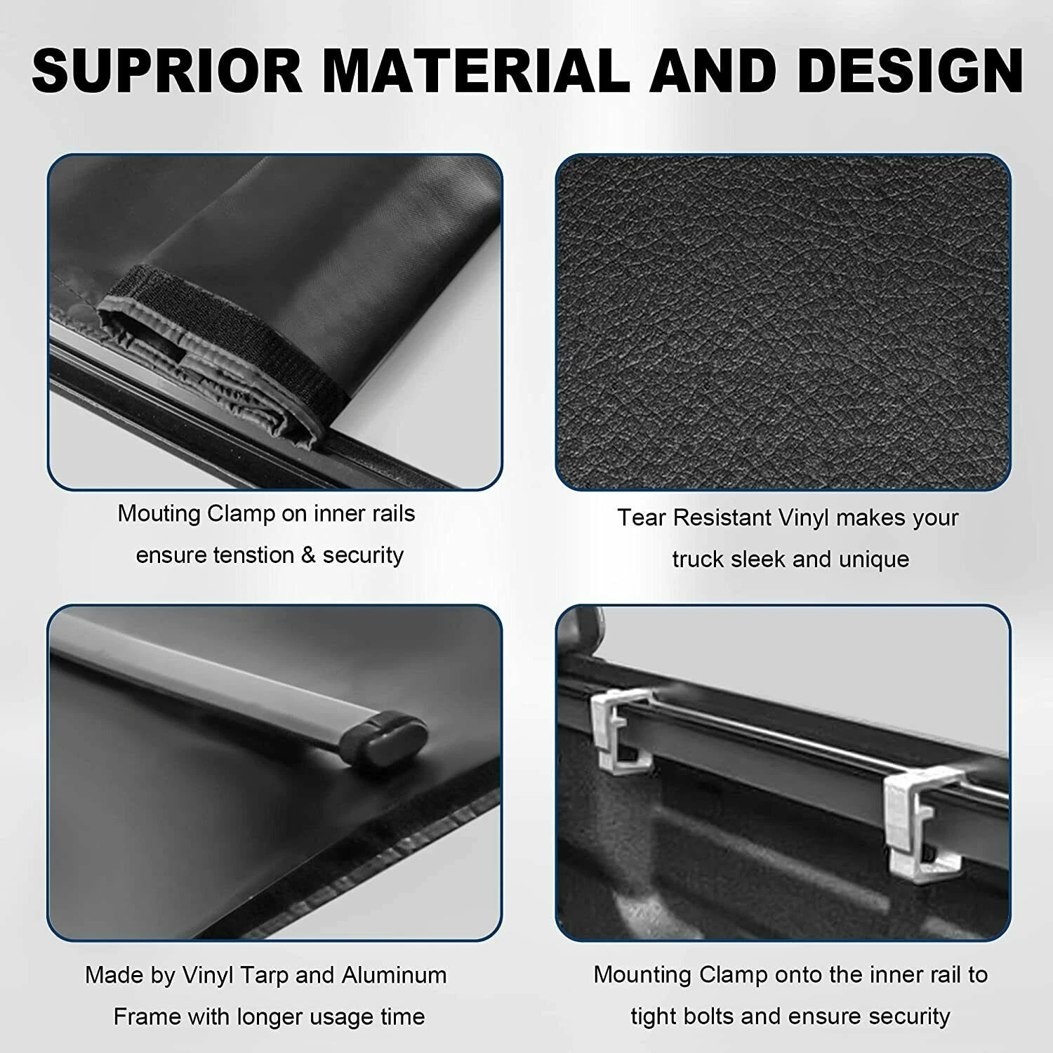 MOSTPLUS 5FT Soft Roll Up Tonneau Cover for 2024 2025 2026 Toyota Tacoma Truck Bed Waterproof