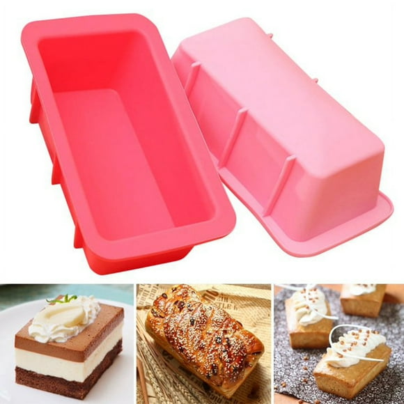SHAGUOZHOU Rectangular Silicone Cake (random Color) Random Color Silicone Cake Rectangle Pan Bakeware For Bread Baking DIY Kitchen Supplies New 9x13 Pan Cover Pan 9x13 Paper Baking Pans with Lids