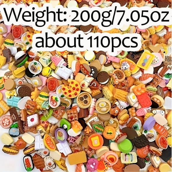 Miniature Food Toys Mixed Resin Food Dolls Kitchen Pretend Toys Suitable for Dollhouse Kitchen Toys Resin Miniature Food