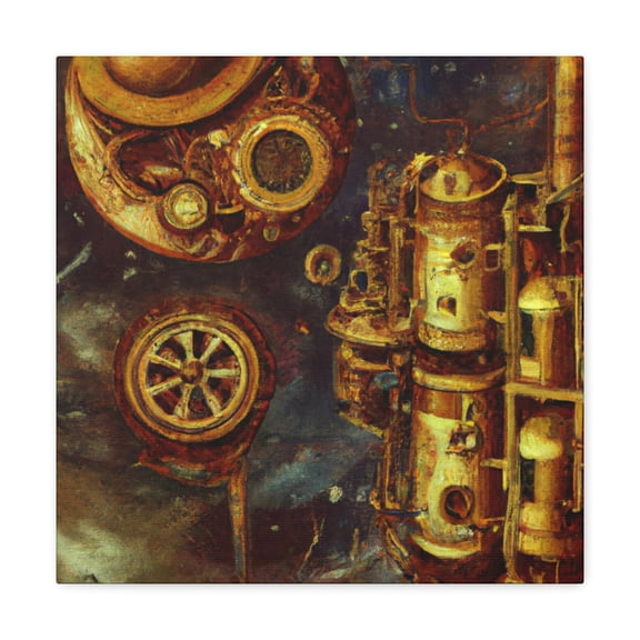 Steampunk Space Station Dreams - Canvas