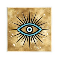Stupell Industries Evil Eye on Speckled Glam Abstract Painting Unframed Art Print Wall Art, 12 x 12