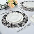 thumbnail image 6 of GZHJMY Leopard Print Round Placemats 15.4in, Washable Heat Resistant Table Mats for Dining Tables Kitchen Wedding Party Decoration Plate Mats Set of 4 Table Mat, 6 of 7