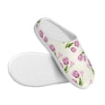 thumbnail image 3 of Balery Tulips Flowers Pattern Women's Fuzzy Memory Foam Slippers Fluffy Winter House Shoes Indoor and Outdoor-37/38, 3 of 7