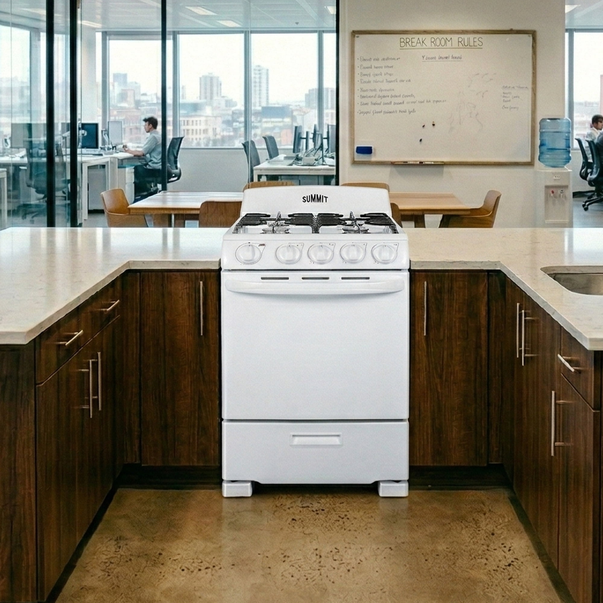Summit 20 Inch Gas Range, 2.3 cu.ft. Oven,, ADA Compliant, White - RG244WS