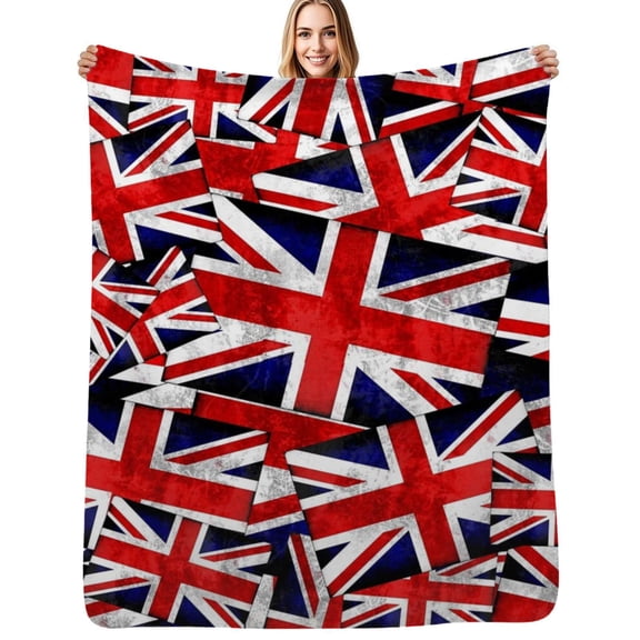 Union Jack British England UK Flag Soft Blanket Travel Bedding Throws Flannel Bedspread Sofa Bed Cover