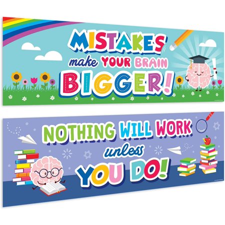 Sweetzer & Orange Motivational Banners Growth Mindset Posters. “BIGGER ...