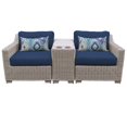 thumbnail image 1 of Coast 3 Piece Outdoor Wicker Patio Furniture Set in Navy, 1 of 2