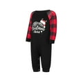 thumbnail image 3 of Christmas Pajamas for Family Glow In The Dark Letter Print Long Sleeve Tops + Pants Set Indoor Sleepwear, 3 of 9