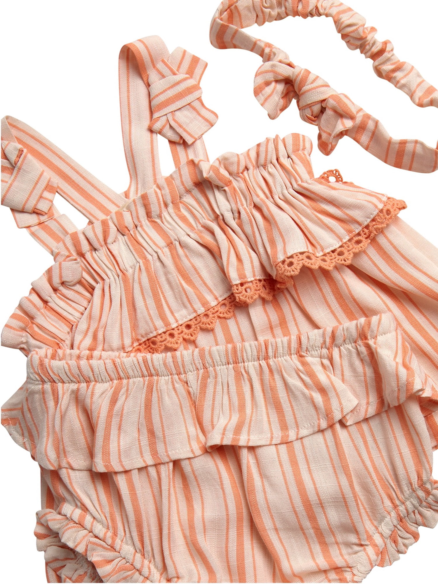 Jessica Simpson Baby Girls' Layette Bloomer set with Headband, Sizes 0-24M
