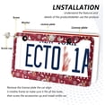 thumbnail image 4 of Christmas Theme License Plate Frame - 2 Pack Universal Stainless Steel License Plate Holder with Screws & Chrome Caps, 2 Holes Car License Plate Cover for US Vehicles Home Decor, 4 of 7