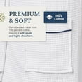 thumbnail image 3 of Kaufman - Embroidered Bathrobe Waffle Kimono Set of 2 Spa Robes 100% Cotton - His/Hers, 3 of 7