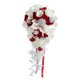 thumbnail image 2 of Ramo para a, cintas suaves, accesorios para fotografía, decoración para hogar, flores artificiales para , , boda, iglesia, , ROJO 21.65x9.84 pulgadas BLESIY Ramo de novia de mano, 2 of 8