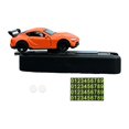 thumbnail image 3 of Mini modelo de coche 1/64 con matrícula de aparcamiento, dinámico, decorativo, fácil de instalar. Naranja, 3 of 9