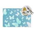 thumbnail image 4 of YFYANG Washable Heat-Resistant Placemats, 70% PVC/30% Polyester, Blue Dream Butterfly Kitchen Table Mat, 12" x 18" 1 Piece, 4 of 6