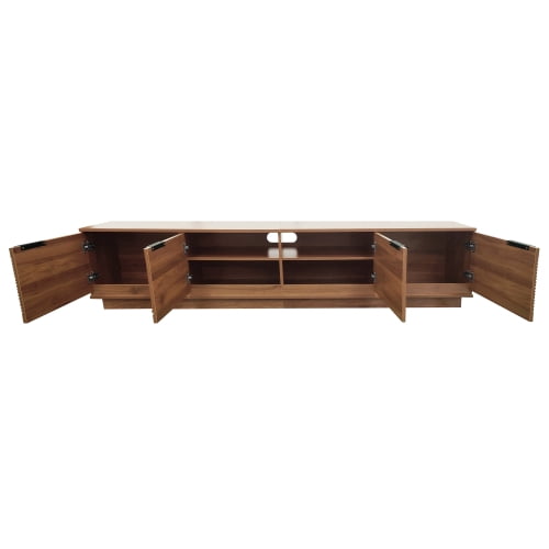 78-Inch Modern TV Stand for TVs up to 85-Inch, Entertainment Center with Fluted Door, Cable Management, Soft-Closing Hinges, Natural Woodgrain Finish for Living Room