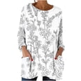 thumbnail image 4 of Craaazy Women's Graphic Printing Loose Fit Casual Daily Crewneck Long Sleeve Tops with Pockets Gifts, 4 of 7