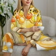 thumbnail image 6 of Picia Honey Bee Pattern Women’s Long-Sleeve Sleepwear Set - Soft 2-Piece Loungewear with Pockets, Comfy PJs for Relaxing Nights-Small, 6 of 7