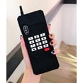 thumbnail image 2 of MKEUDQ-3D Silicone Case Compatible with iPhone 7 Plus/iPhone 8 Plus, Retro Classic Creative Soft Rubber Bumper Cover Cool Thick Protective Stand Case - Retro Cellphone Black, 2 of 4