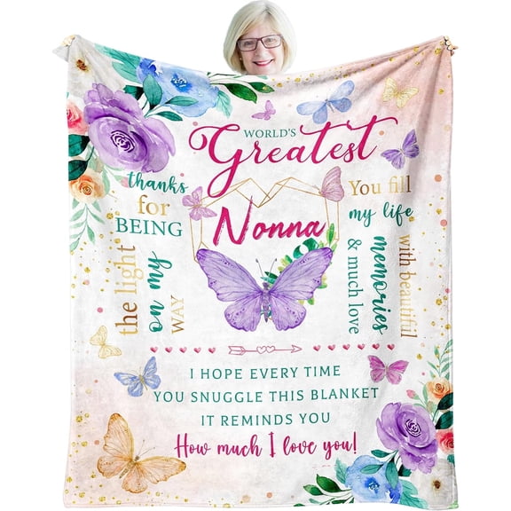 Nonna Gifts, Gifts for Nonna, Birthday Nonna Gifts for Grandma, Retirement Nonna Gifts from Grandchildren, Nonna Gifts from Grandkids Throw Blanket 60"x50"