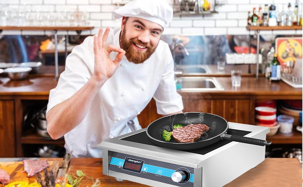 Abangdun Induction Cooktop 5000W/190V~275V 2026 New Commercial Grade Range Countertop Burners 18 Hours Timer Hot Plate for Kitchen