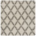 thumbnail image 6 of SAFAVIEH Hudson Franklin Geometric Diamonds Shag Area Rug, Ivory/Grey, 5' x 5' Square, 6 of 7