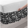 thumbnail image 2 of Sky Bed Skirt, Numerous Cartoon Illustrated Repeating Fluffy Clouds on Monochromatic Background, Elastic Bedskirt Dust Ruffle Wrap Around for Bedding Decor, 4 Sizes, Grey and White, by Ambesonne, 2 of 2