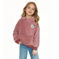 thumbnail image 2 of Thetops Big Girls 13T Pink Hoodie - Panda Embroidery, Soft Stretchy Fabric, Kangaroo Pocket, Cute for Daily Play & School, 2 of 7