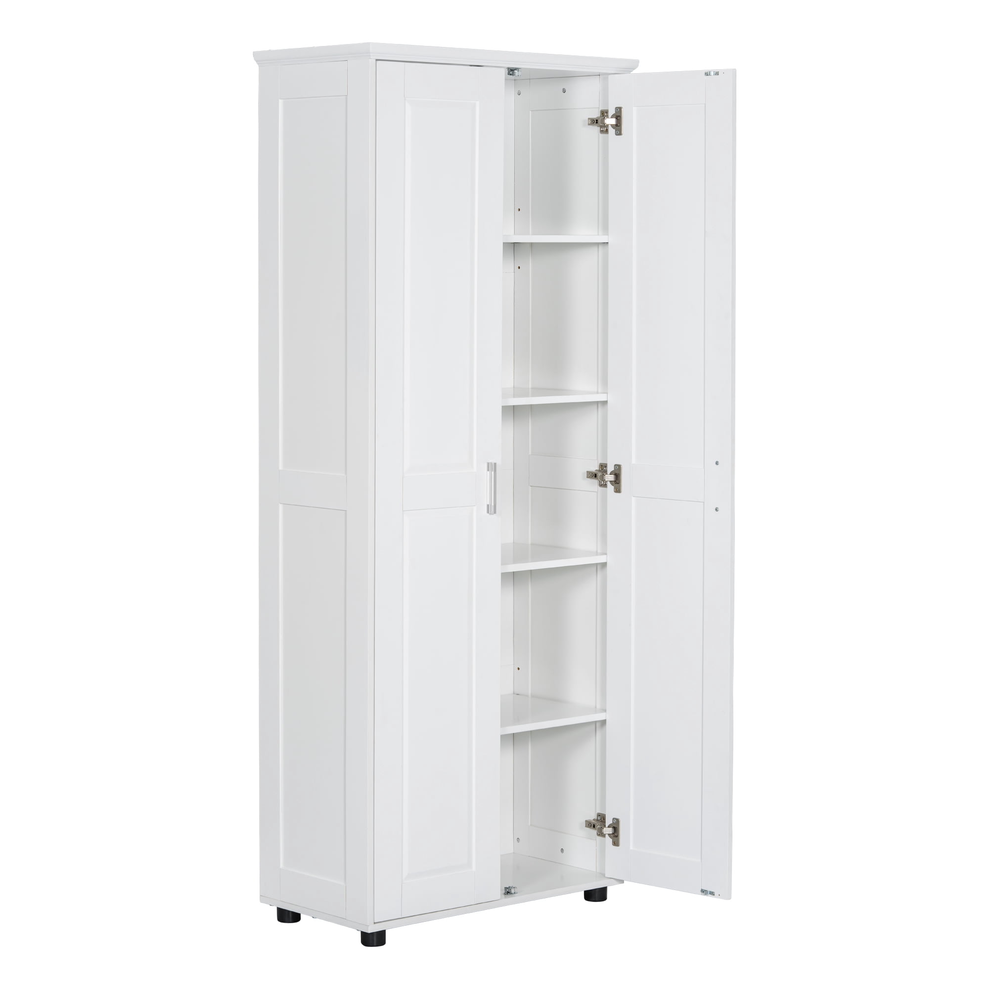 UBesGoo Bathroom Storage Cabinet with Two Doors for Bathroom, Office, Adjustable Shelf, White