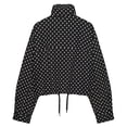 thumbnail image 2 of PUWEI Women's Casual Polka Dot Coats Lightweight High Neck Cropped Jacket with Pockets, 2 of 7