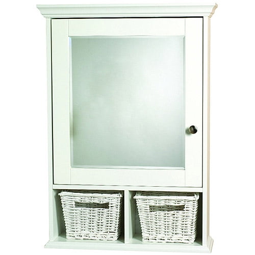 Zenith Wood Medicine with Baskets, White