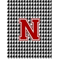 Carolines Treasures CJ1021-N-GF 11 x 15 in. Houndstooth Black N Monogram Initial Garden Size Flag