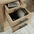thumbnail image 4 of Home Square 2-Piece Set with Wood and Glass Hutch & Executive Desk in Prime Oak, 4 of 21