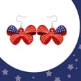 thumbnail image 2 of geerera Independence Day Theme Party Earrings Holiday Party Dress Up Ambiance Jewelry Pentagram Bow Hanging Ring, 2 of 6