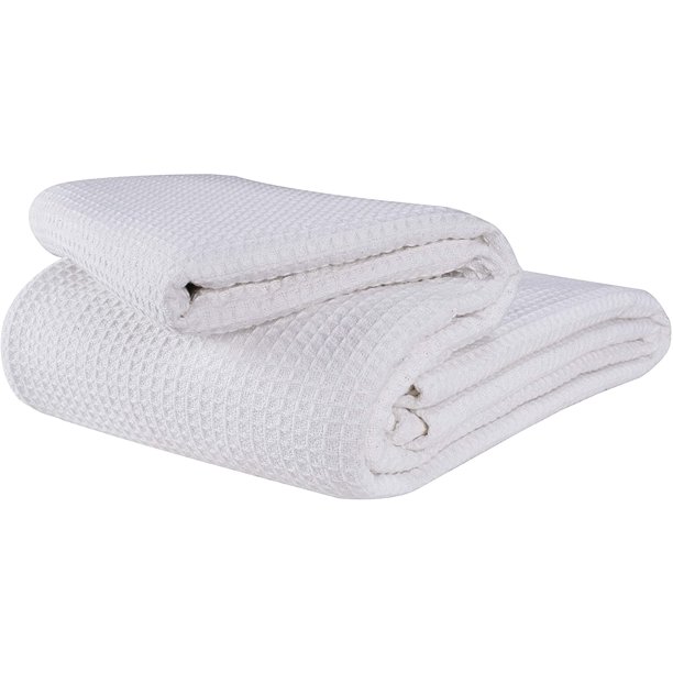 GLAMBURG 100 Cotton Thermal Blanket, Breathable Bed Blanket King Size