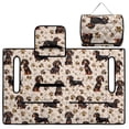 thumbnail image 5 of Pzuqiu Quilted Golf Cart Seat Covers Foldable Polyester, Compatible with Outdoor Golf Course, for EZGO Yamaha Club Car, Dachshund Paw Prints, 5 of 9