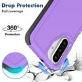 thumbnail image 4 of Decase for Samsung Galaxy A26 5G Case, Shockproof Heavy Duty Hybrid Protection Hard PC Shell Flexible TPU Bumper, Military Grade Drop Proof Durable Protective Case with Screen Protector,Purple, 4 of 5