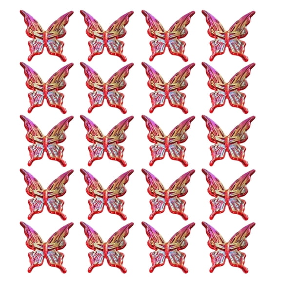 20PCS Acrylic Butterfly Beads Necklaces and Bracelet Accessories Loose Beads for Jewelry Designers and Craft Enthusiasts