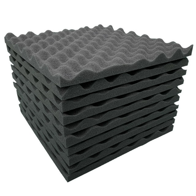 10Pcs Acoustic Foam Panel Sound Stop Absorption Sponge Studio KTV Soundproof
