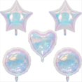 thumbnail image 3 of 24 Piezas Globo de Aluminio Transparente con Estrella Corazón Globos de Aire de Helio para Niños Adultos Cumpleaños Boda Decoración para Baby Shower, 3 of 5