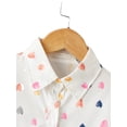 thumbnail image 1 of Chemise Décontractée à Col Imprimé Intégral à Manches Longues Blanche Blouses pour Tout-Petites Filles (Fille), 1 of 3
