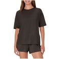 thumbnail image 2 of yievot Womens Pajama Set Summer Short Sleeve Pjs Sleepwear 2 Piece Lounge Sets on Clearance, 2 of 7
