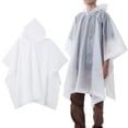 thumbnail image 5 of Worgeous 2 Pcs 3-in-1 Raincoat Poncho Reusable Transparent, 5 of 8