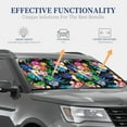 thumbnail image 4 of Balery Colorful Flowers Parasol para parabrisas de coche de 2 piezas | Parasol plegable para parabrisas delantero de coche para la mayoría de sedanes-Large, 4 of 6