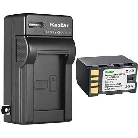 Kastar 1-Pack Battery and AC Wall Charger Replacement for JVC GZ-X900 GZ-X900EK GZ-X900U GC-PX1 GC-PX10 GC-PX100 GC-P100 EX-Z2000 GZ-HM1 GZ-HM1AC GZ-HM1S GZ-HM1SEK GZ-HM1SEU GZ-HM1SUS GZ-HM110