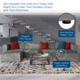 thumbnail image 4 of Sectional Sofa Set, Faux Vegan Leather, Grey Gray, Modern Contemporary Urban Design, Living Lounge Room Hotel Lobby Hospitality, 4 of 10