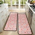 thumbnail image 4 of Kitchen Rugs Sets Of 2,Pink Cow Milk Strawberry Pattern Anti Fatigue Kitchen Mat Rugs Non Slip Washable,Decorative Kitchen Floor Mats for Kitchen,Sink,Laundry,17"x47"+17"x47", 4 of 5