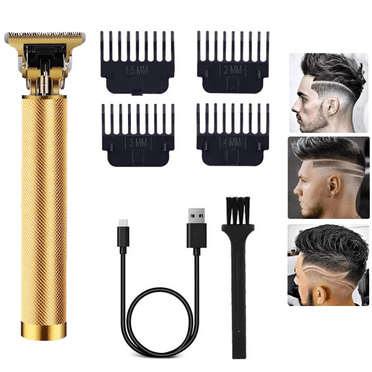 Hair Trimmer for Men Golden Hair Clippers Zero Gapped Trimmer Cordless Rechargeable Beard Trimmer