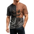 thumbnail image 4 of Mens Halloween Shirts Pumpkin Witch Hat Graphic Crew Neck Vintage Tees Skeleton Print Short Sleeve Fall Cute Costumes S, 4 of 6